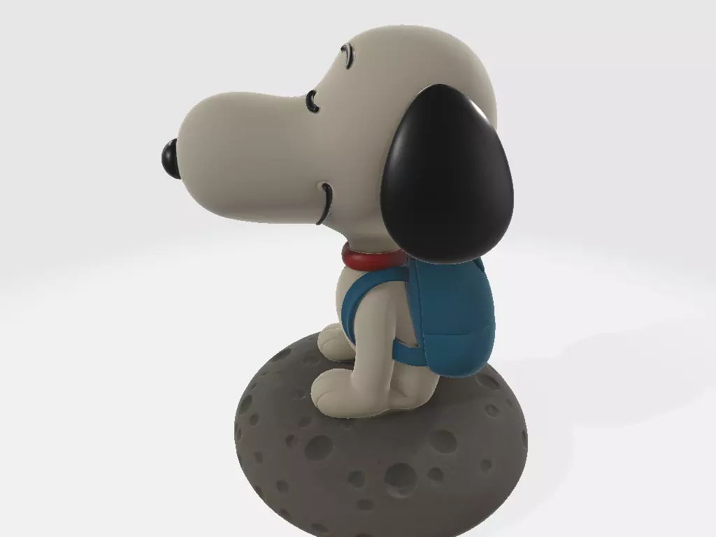 Snoopy Cartoon on Backpack Moonstone 3D print model_2