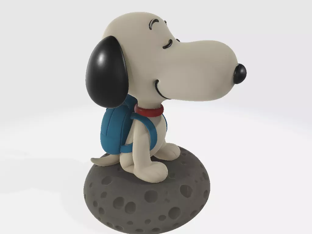 Snoopy Cartoon on Backpack Moonstone 3D print model_5