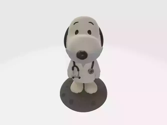 Classic Snoopy on the Lunar Stone of Doctor Attento