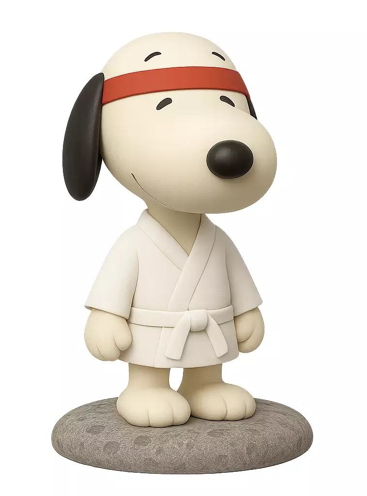 Classic Snoopy in Moonstone Kimono with Headband 3D print model_4