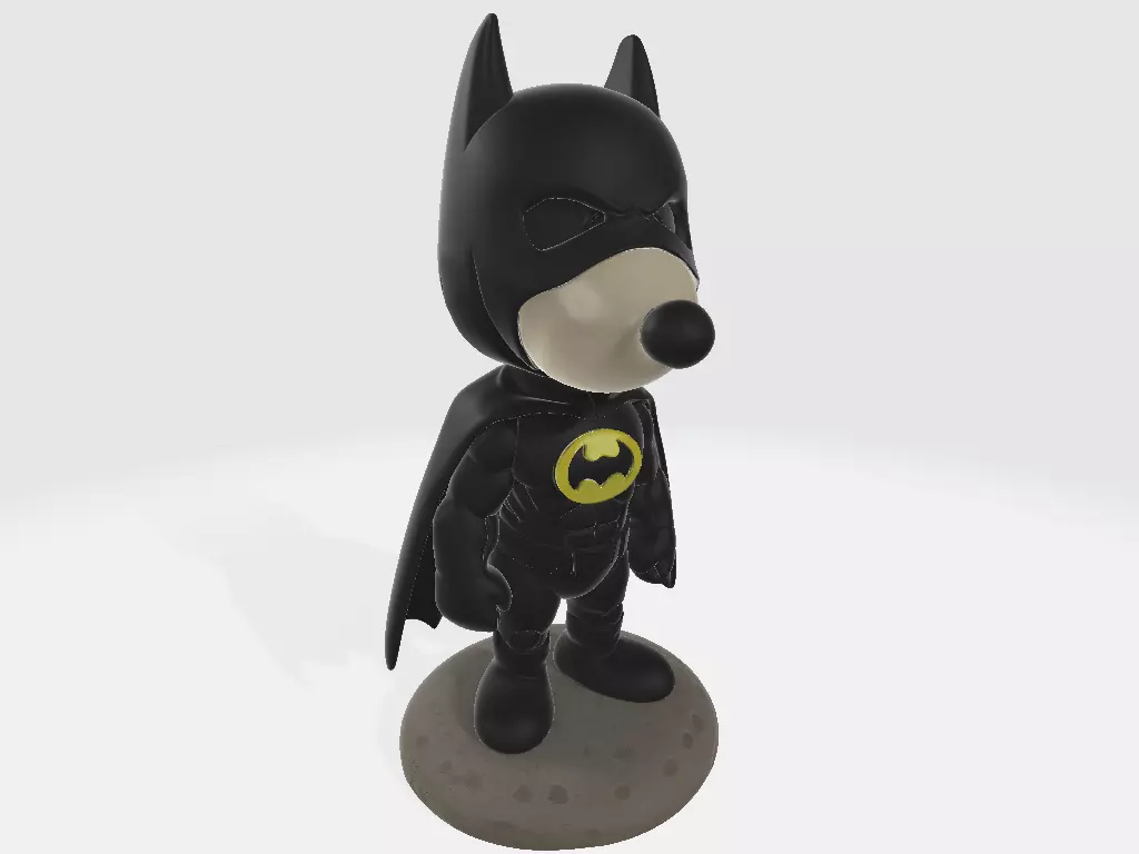 Classic Snoopy on the Moonstone of SuperHero Batman 3D print model_0