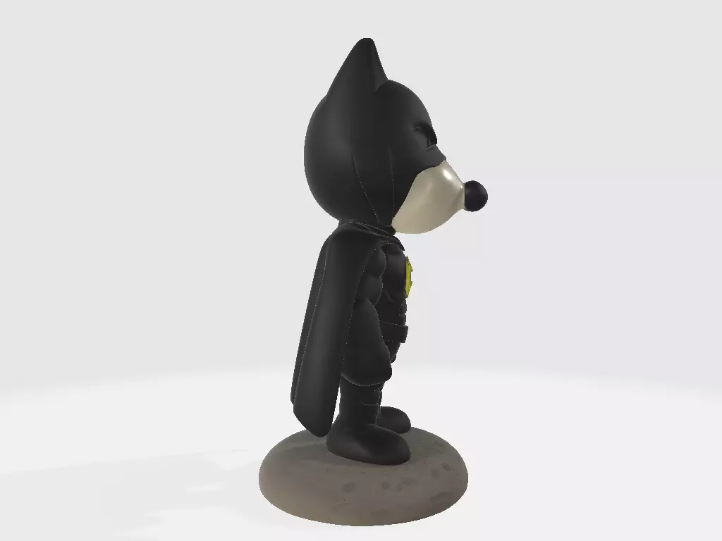 Classic Snoopy on the Moonstone of SuperHero Batman 3D print model_6