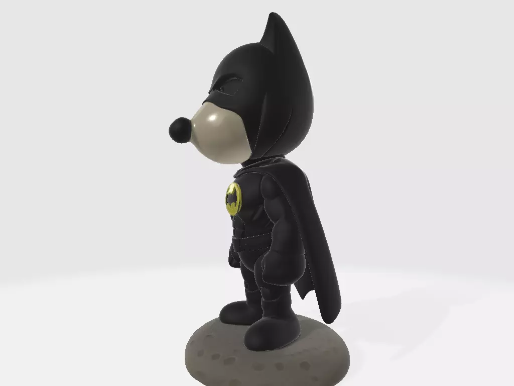 Classic Snoopy on the Moonstone of SuperHero Batman 3D print model_3