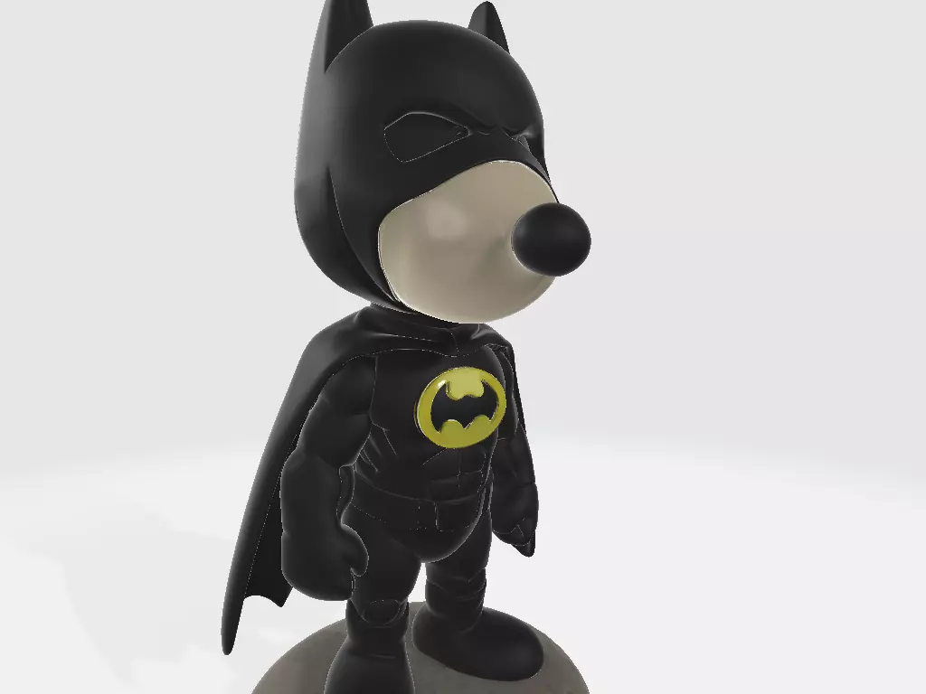 Classic Snoopy on the Moonstone of SuperHero Batman 3D print model_8