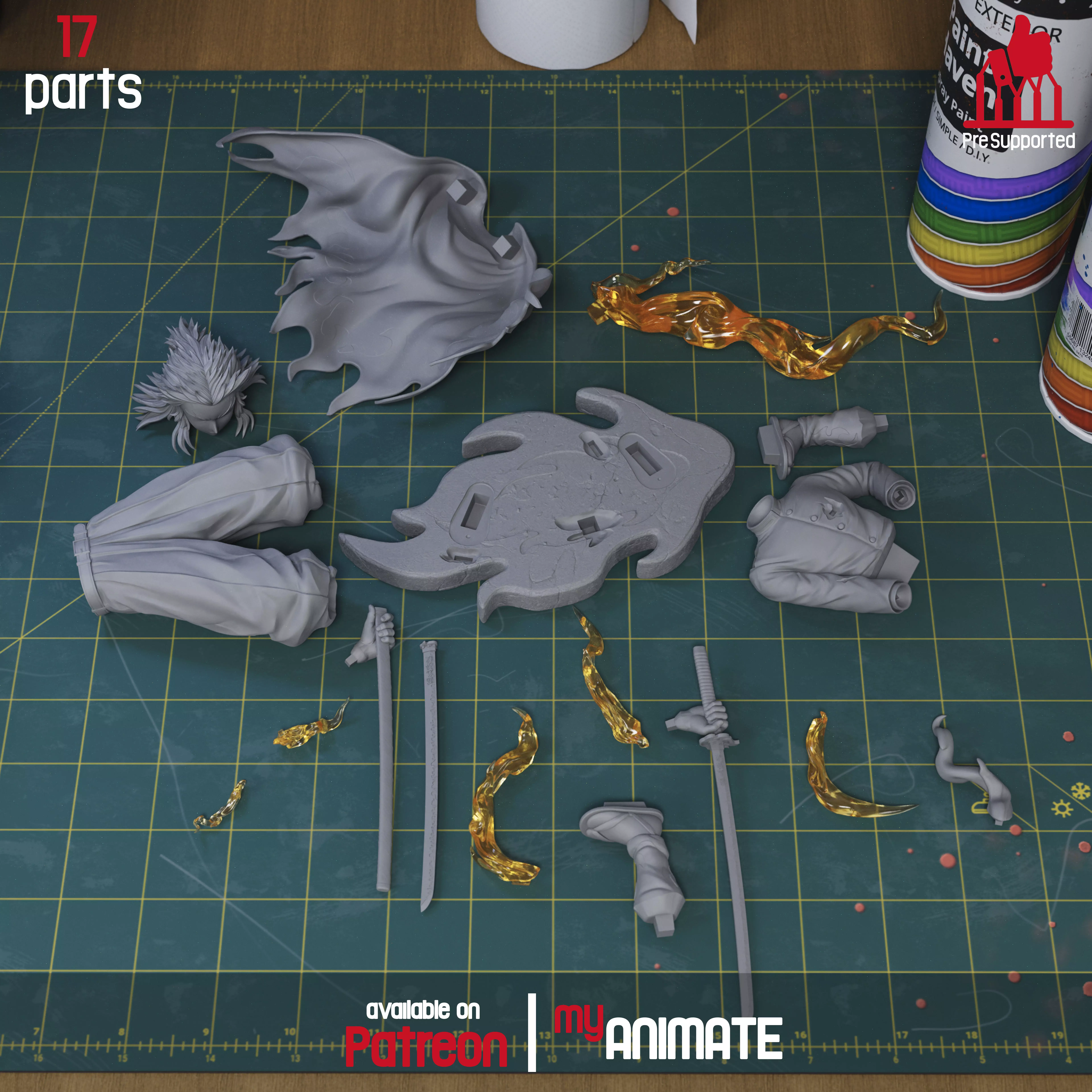 Rengoku from DemonSlayer - myAnimate 3D print model_4