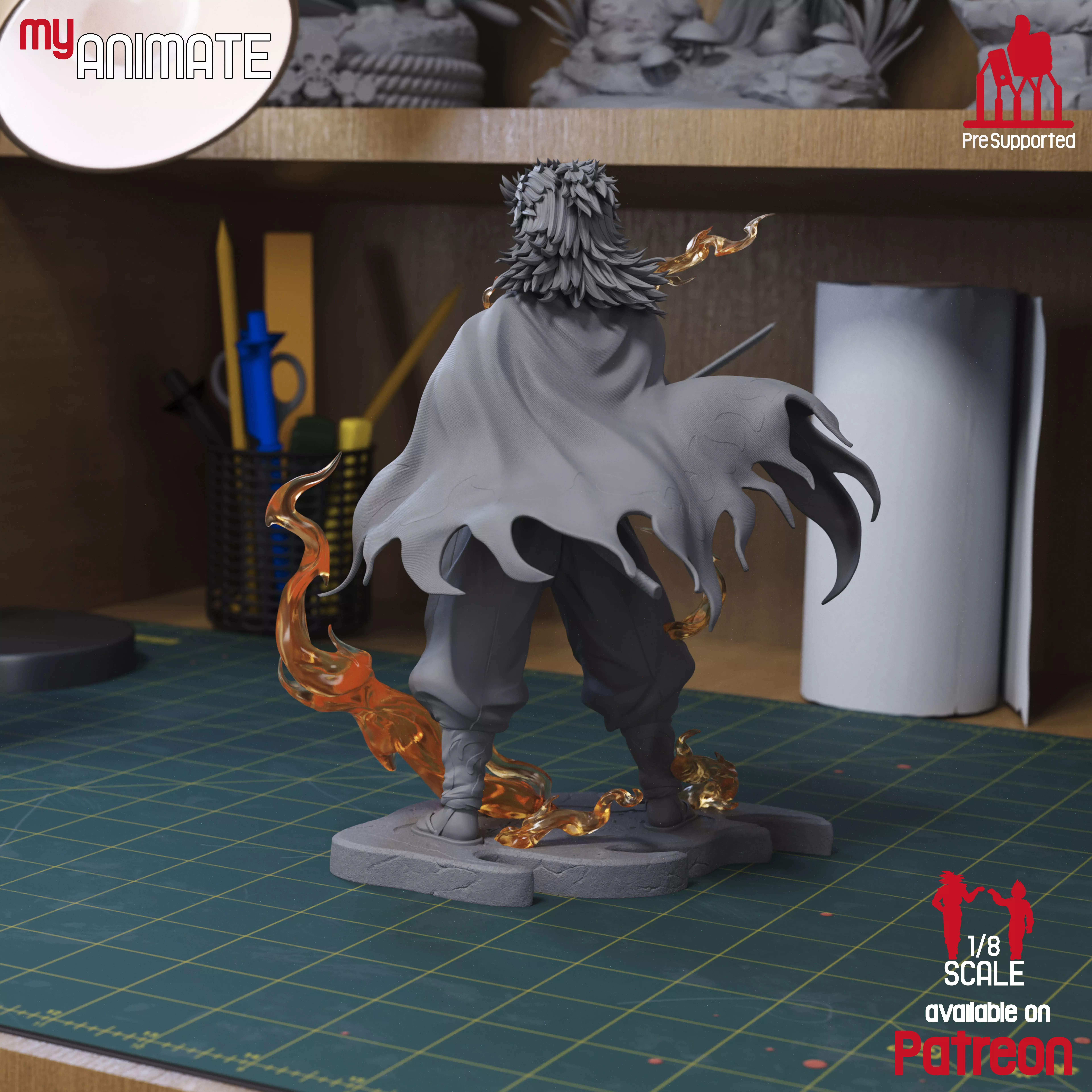 Rengoku from DemonSlayer - myAnimate 3D print model_6
