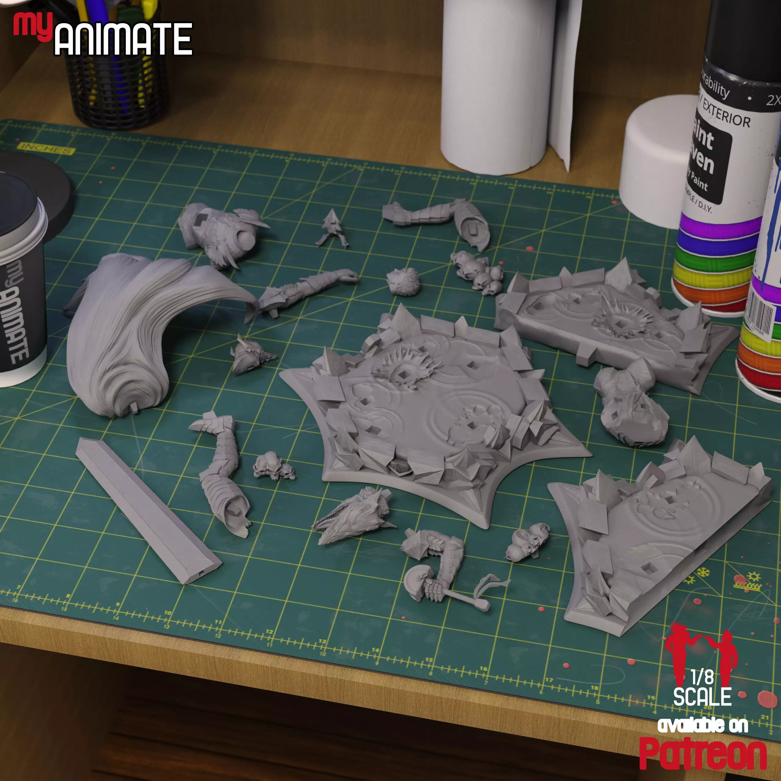 Guts from Berserk - myAnimate 3D print model_9