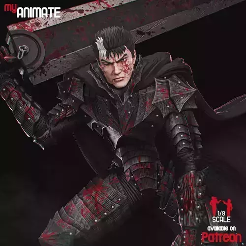Guts from Berserk - myAnimate 3D print model Guts from Berserk - myAnimate 3D print model