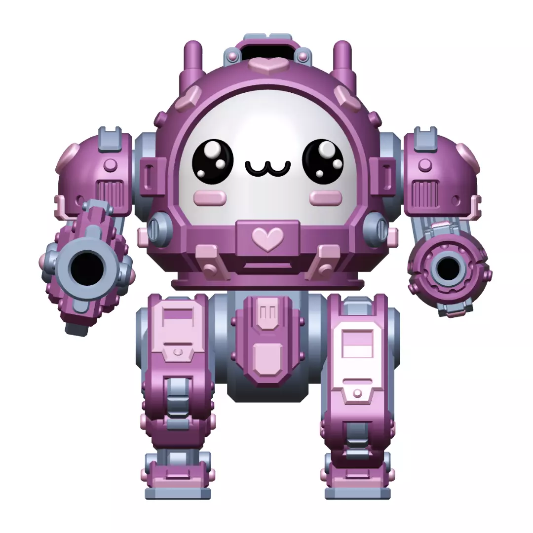 UWU Strike Force Lover Cute Mech Tabletop Wargame Miniature STL 3D print model_1