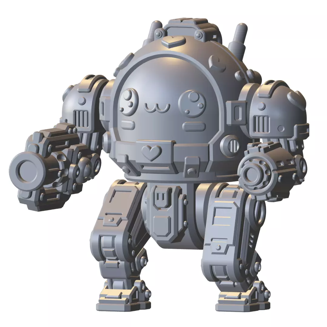 UWU Strike Force Lover Cute Mech Tabletop Wargame Miniature STL 3D print model_8