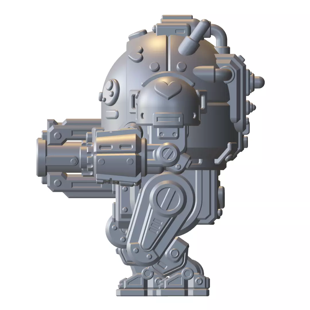 UWU Strike Force Lover Cute Mech Tabletop Wargame Miniature STL 3D print model_9
