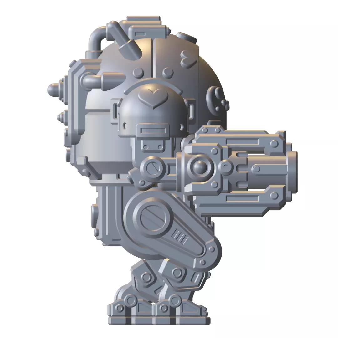 UWU Strike Force Lover Cute Mech Tabletop Wargame Miniature STL 3D print model_10