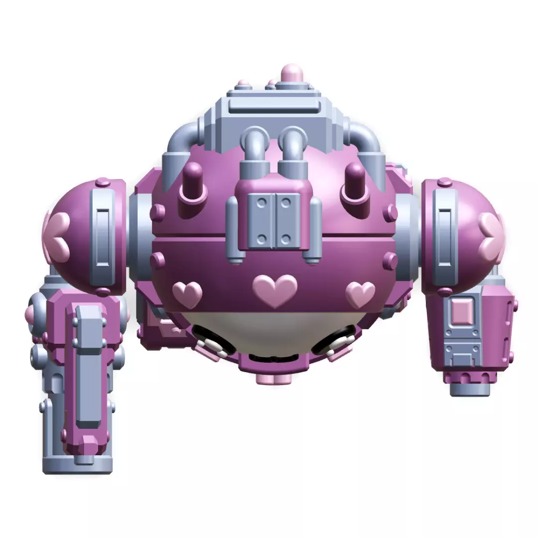 UWU Strike Force Lover Cute Mech Tabletop Wargame Miniature STL 3D print model_5