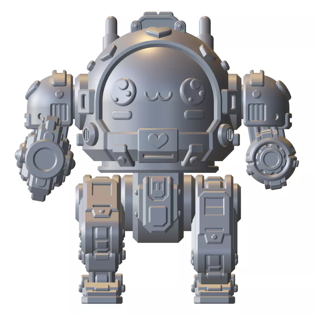 UWU Strike Force Lover Cute Mech Tabletop Wargame Miniature STL 3D print model_7