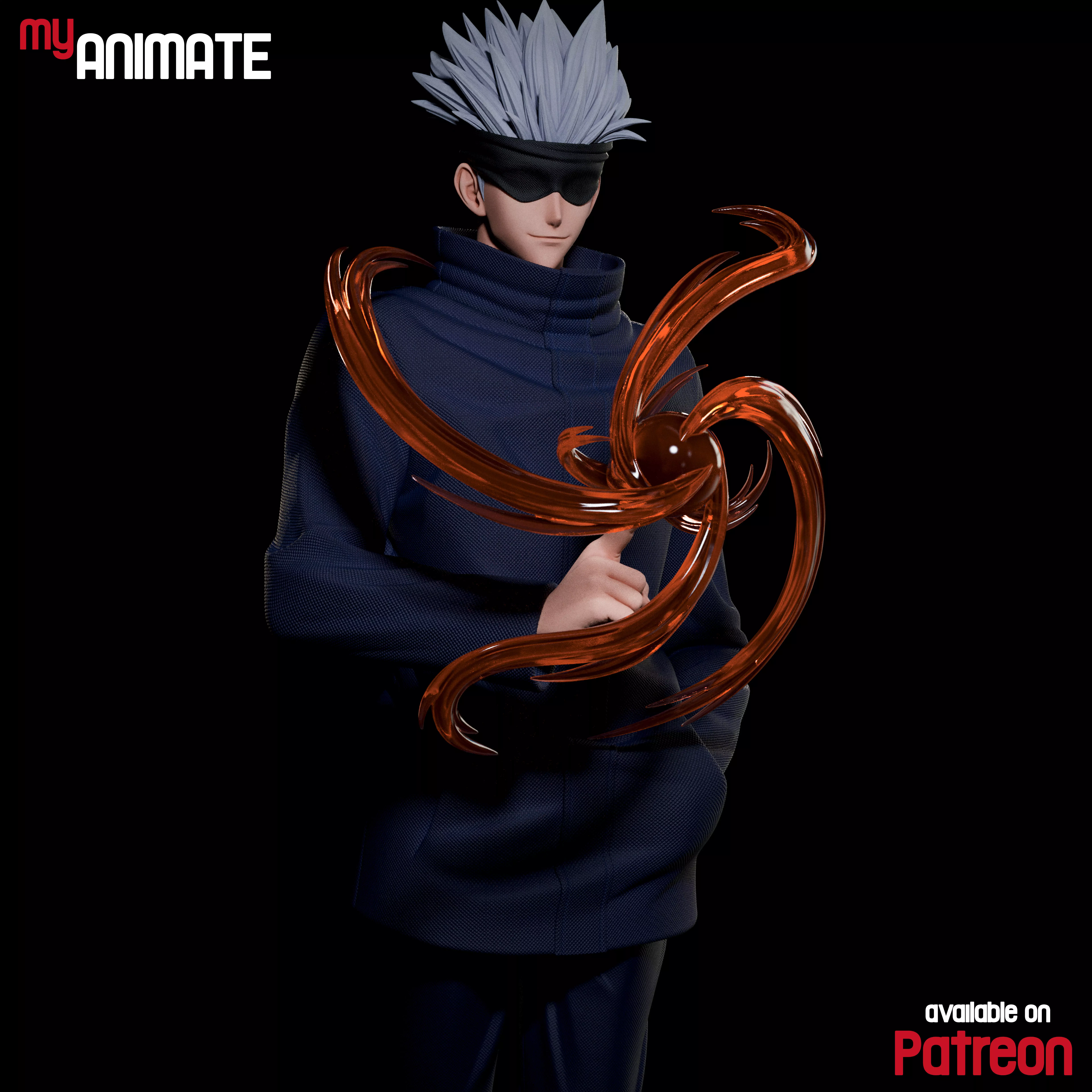 Satoru Gojo from Jujutsu Kaise - myAnimate 3D print model_2
