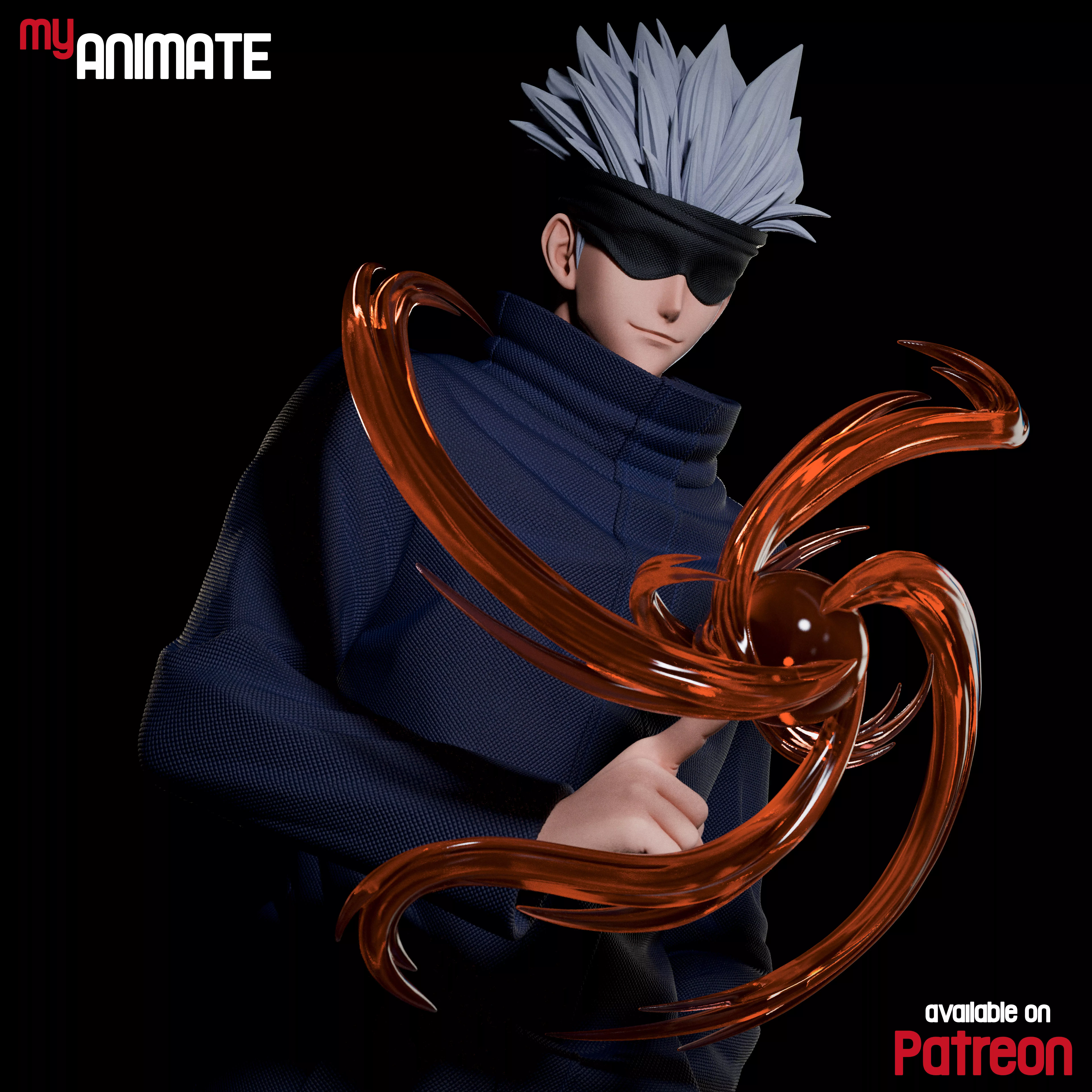 Satoru Gojo from Jujutsu Kaise - myAnimate 3D print model_0