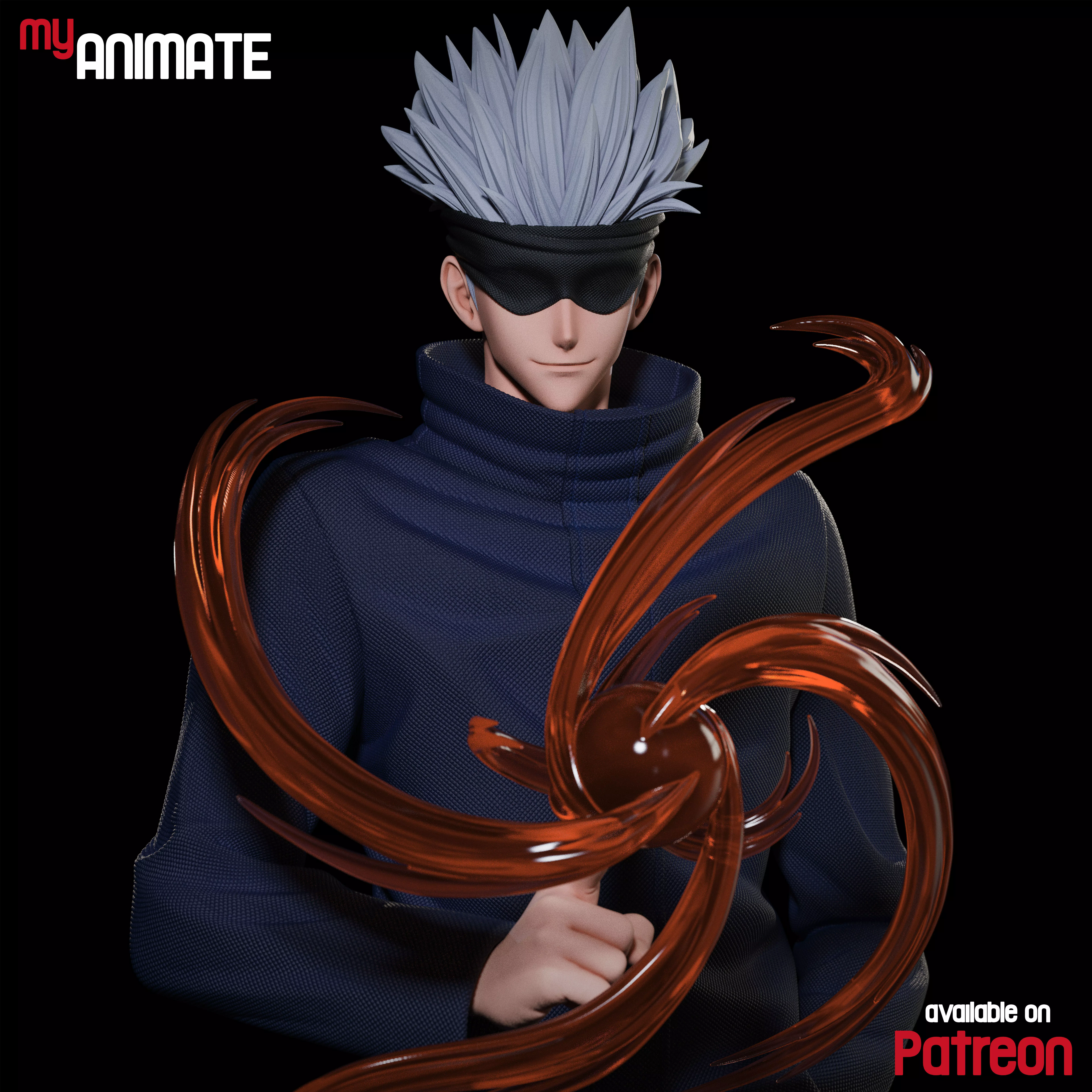 Satoru Gojo from Jujutsu Kaise - myAnimate 3D print model_5