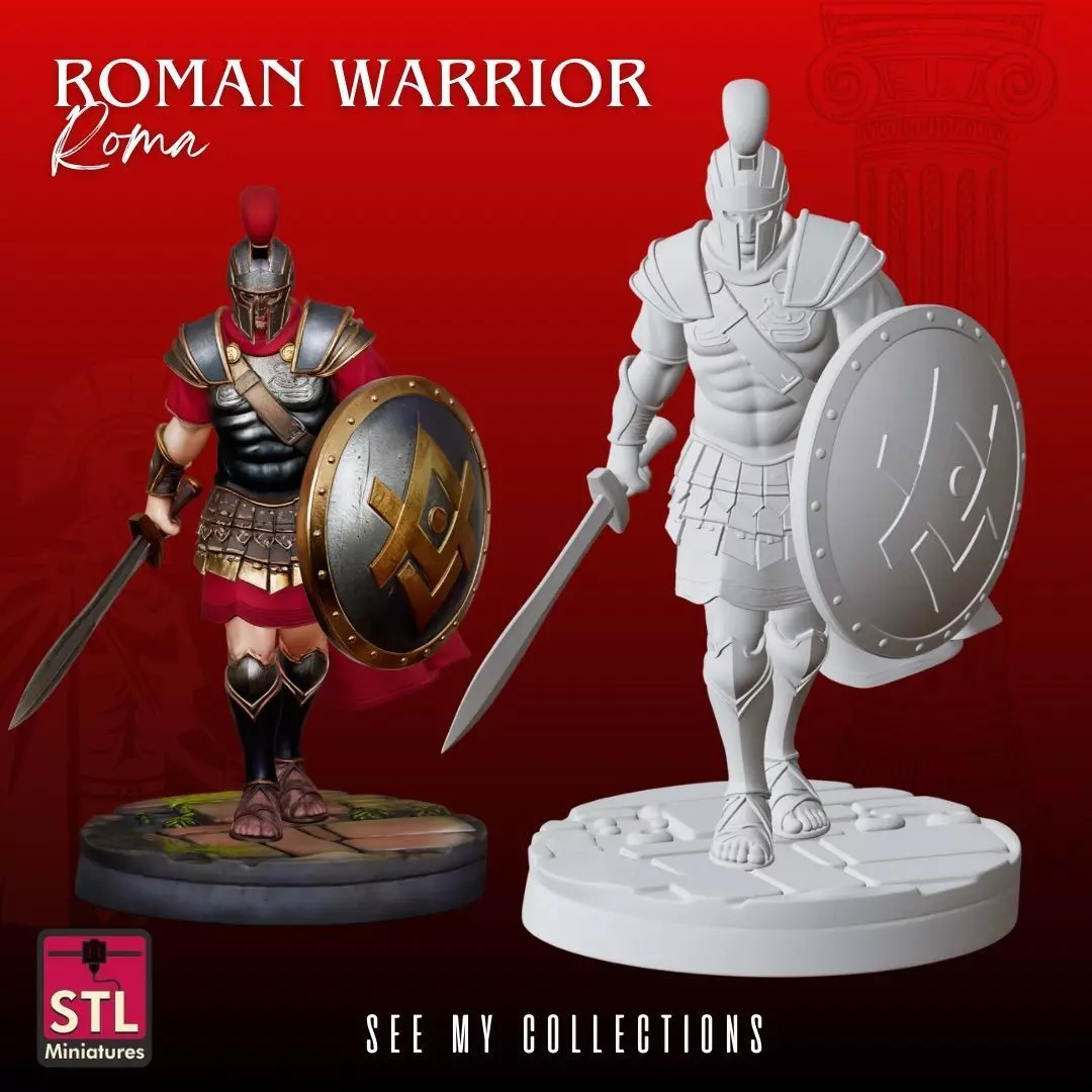 Roman Gladiator STL Ancient 3D print model_1