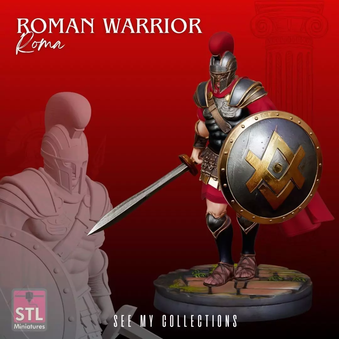 Roman Gladiator STL Ancient 3D print model_0
