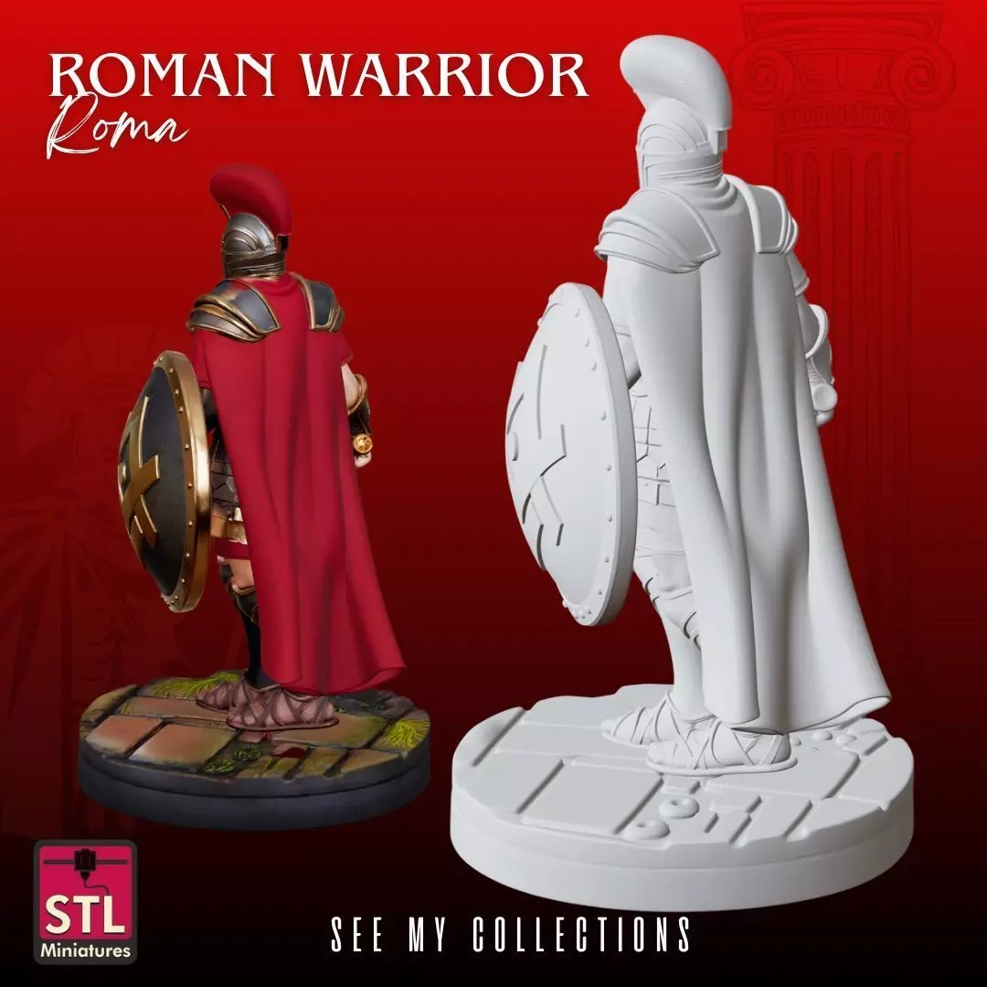 Roman Gladiator STL Ancient 3D print model_3