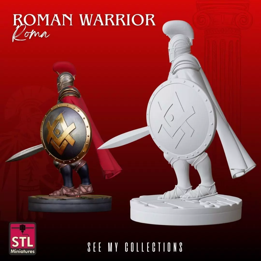 Roman Gladiator STL Ancient 3D print model_2