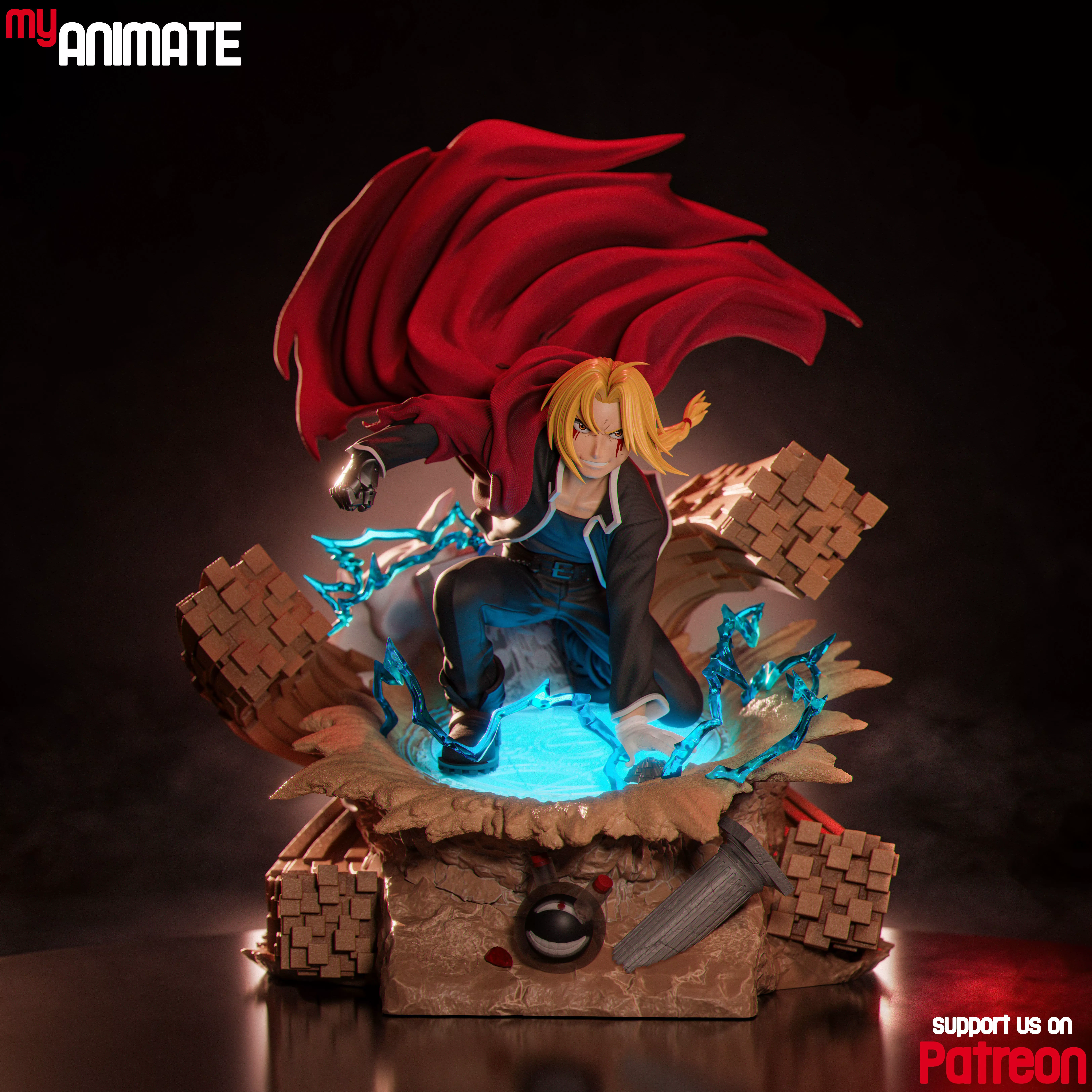 Edward Elric from Full Metal - myAnimate 3D print model_1