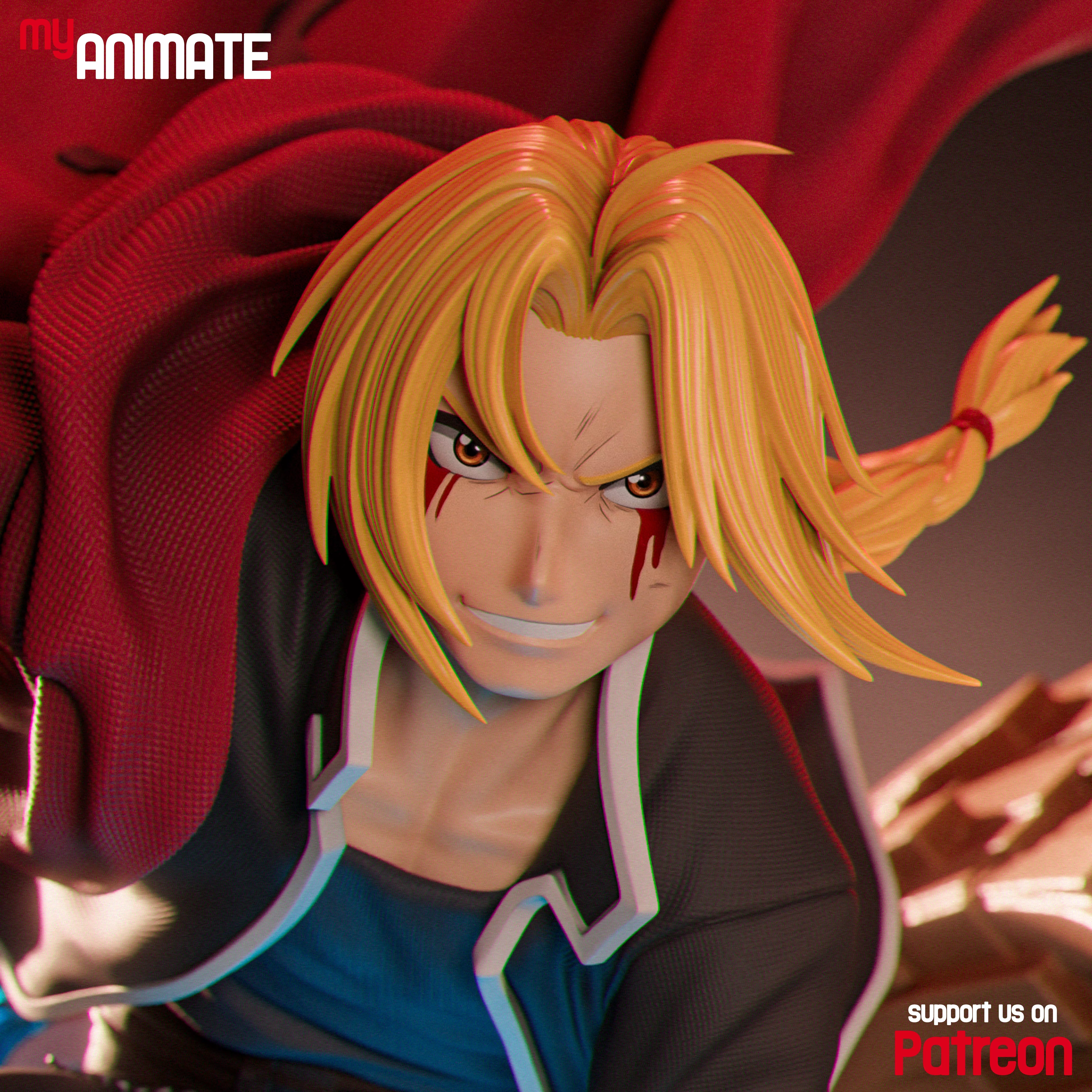 Edward Elric from Full Metal - myAnimate 3D print model_4