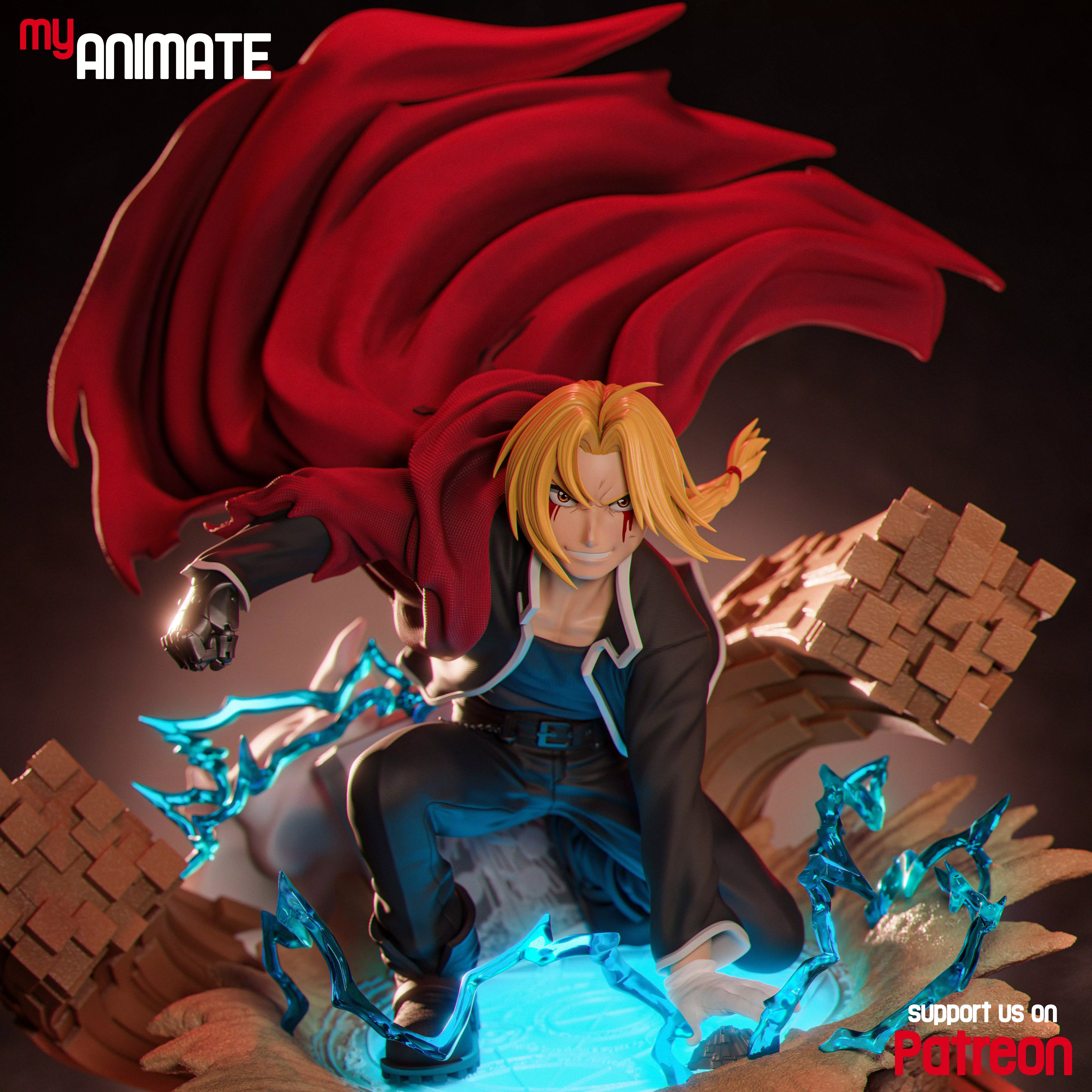 Edward Elric from Full Metal - myAnimate 3D print model_0