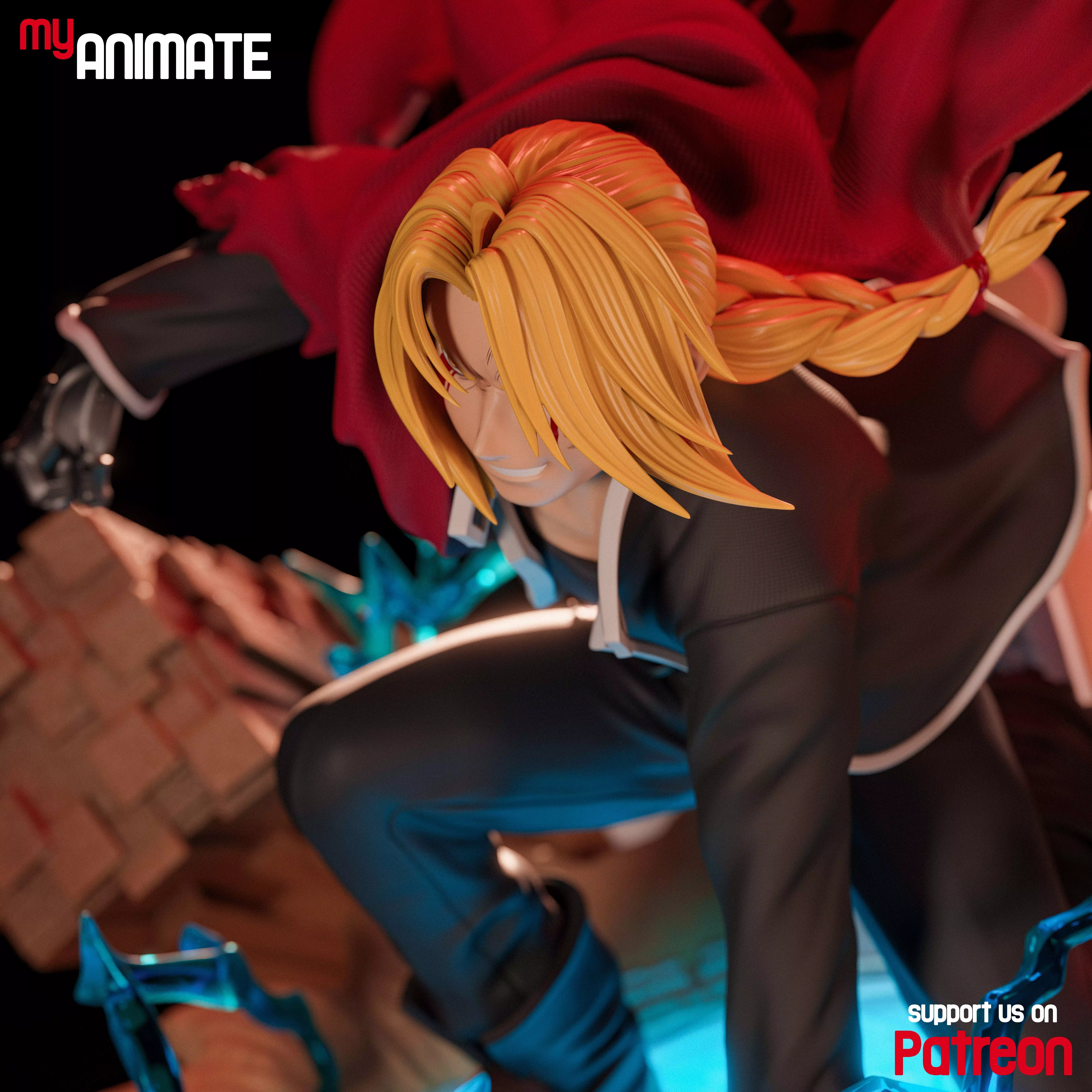 Edward Elric from Full Metal - myAnimate 3D print model_3