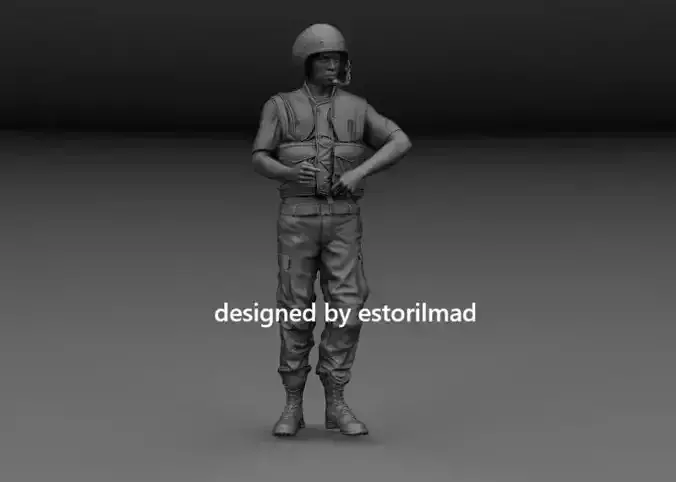 US SOLDIER TANK CREW VIETNAM V2 3D print model