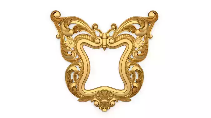 Frame mirror wall ornament onlay 01