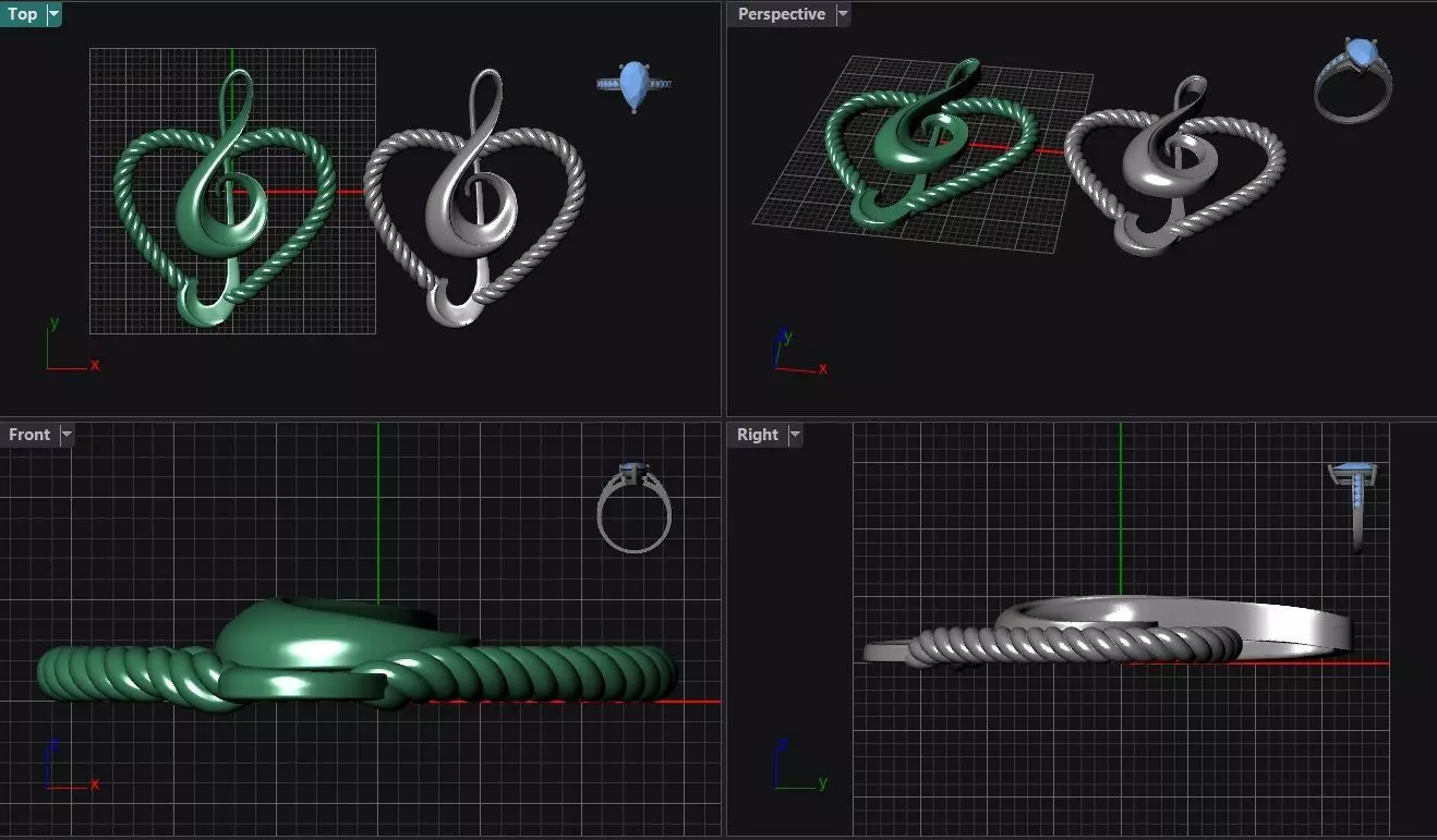 love to music 3D print model_1