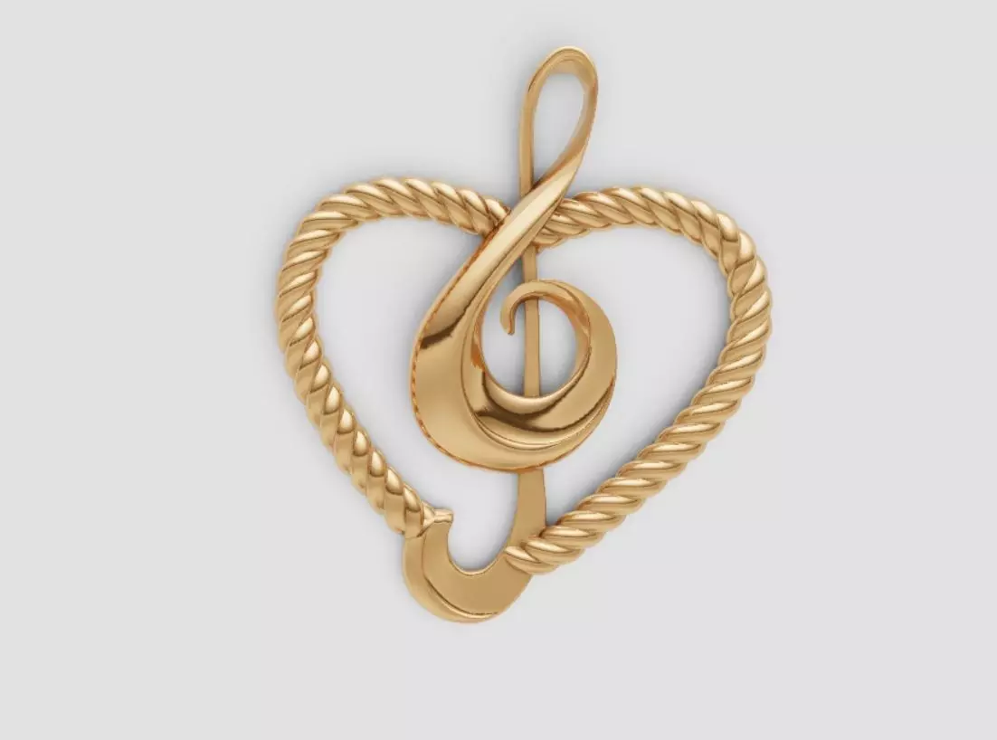 love to music 3D print model_2