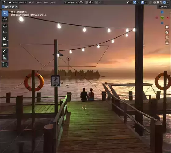 GTA VI Inspired Dock Scene  Cinematic 3D Environment