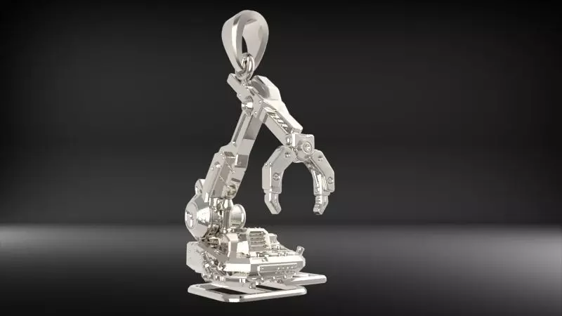 Crawler Crane Pendant 3D print model_4