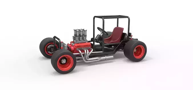 Vintage Supermodified stock car Base Scale 1 to 25