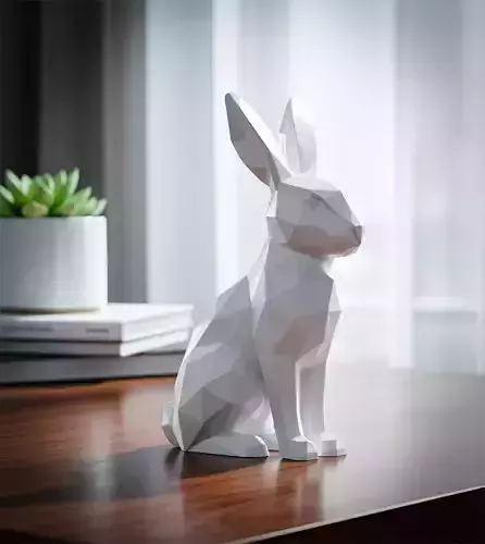 Bunny Lowpoly 3D Printable