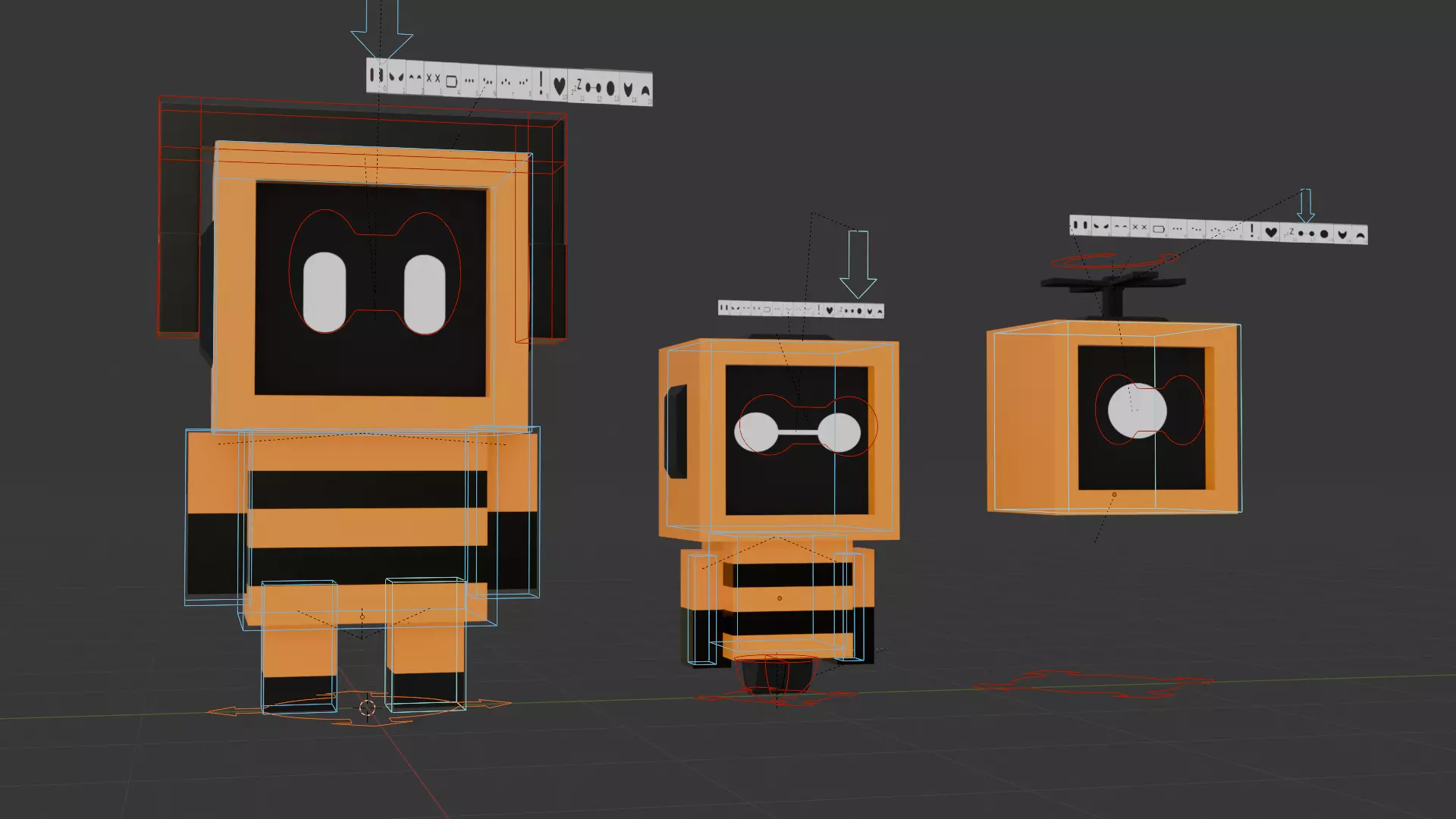 Voxel Robot Pack Low-poly 3D model_5