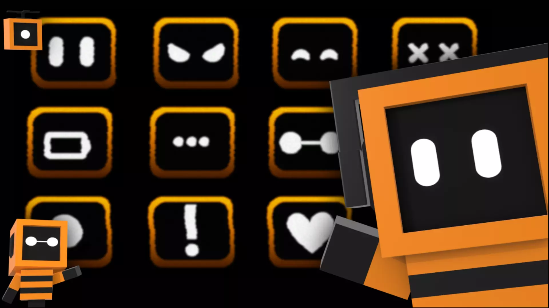 Voxel Robot Pack Low-poly 3D model_4