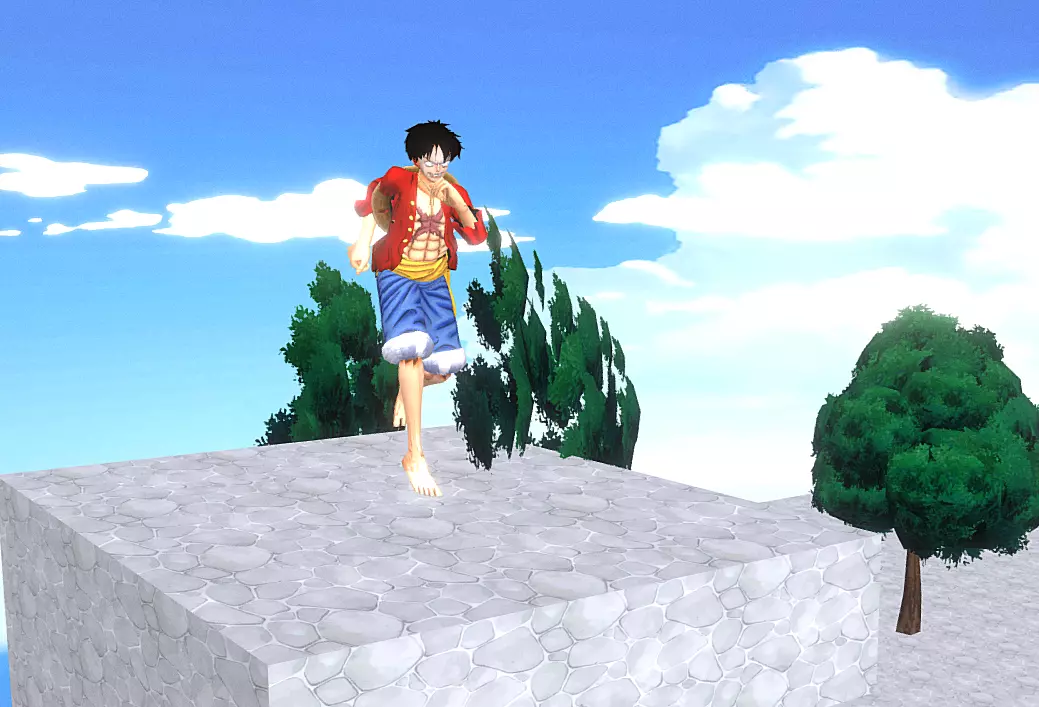 MONKEY D LUFFY Attack Mode FBX 3D model_3