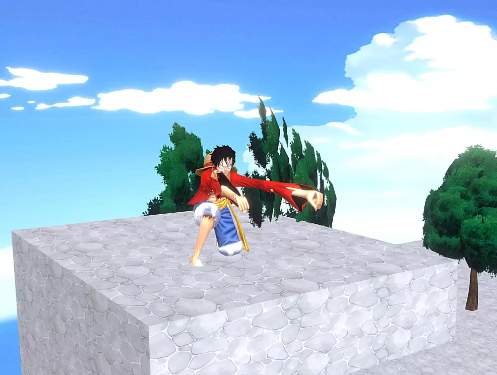 MONKEY D LUFFY Attack Mode FBX 3D model_4