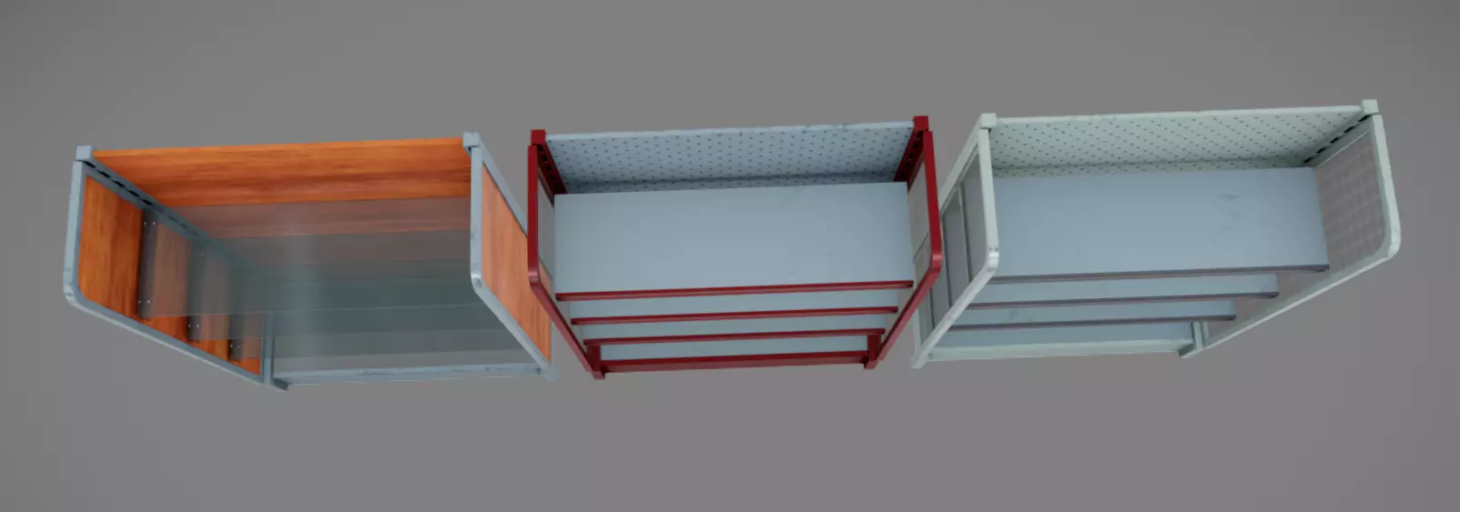 Supermarket Shelves Low-poly 3D model_9