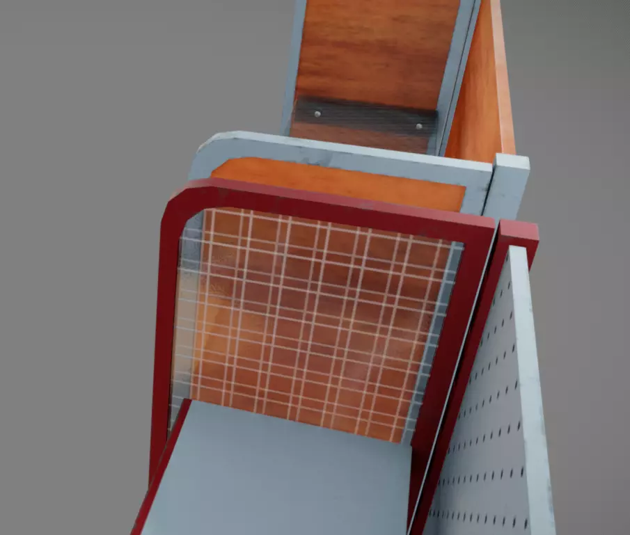 Supermarket Shelves Low-poly 3D model_6