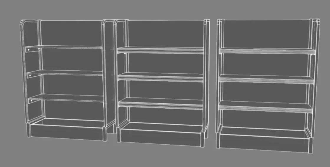Supermarket Shelves Low-poly 3D model_14