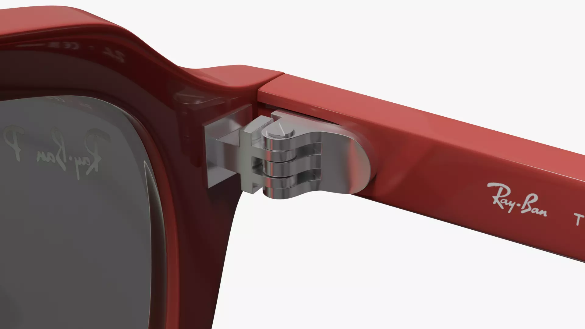 Ray Ban Zuri Bio Based Red Sunglasses 3D Model PBR Low-poly 3D model_4