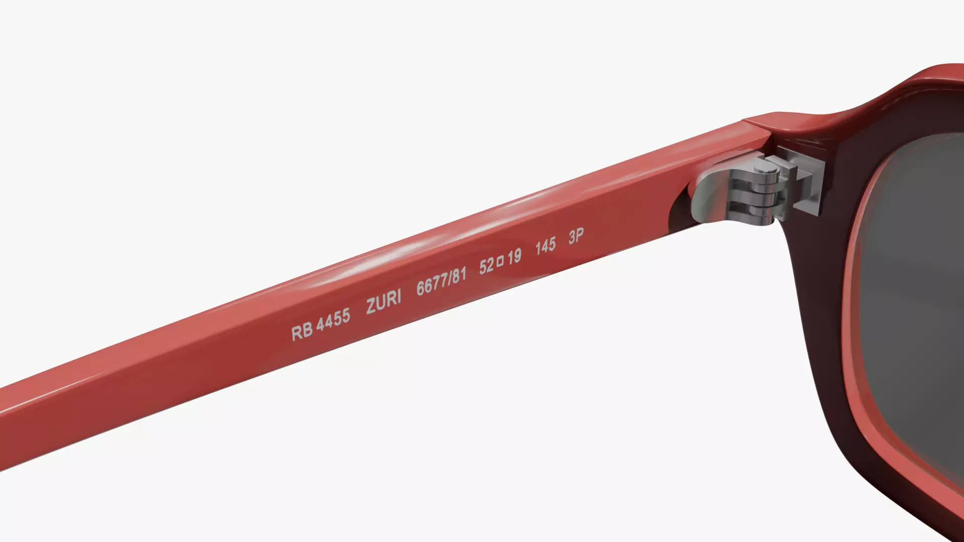 Ray Ban Zuri Bio Based Red Sunglasses 3D Model PBR Low-poly 3D model_5