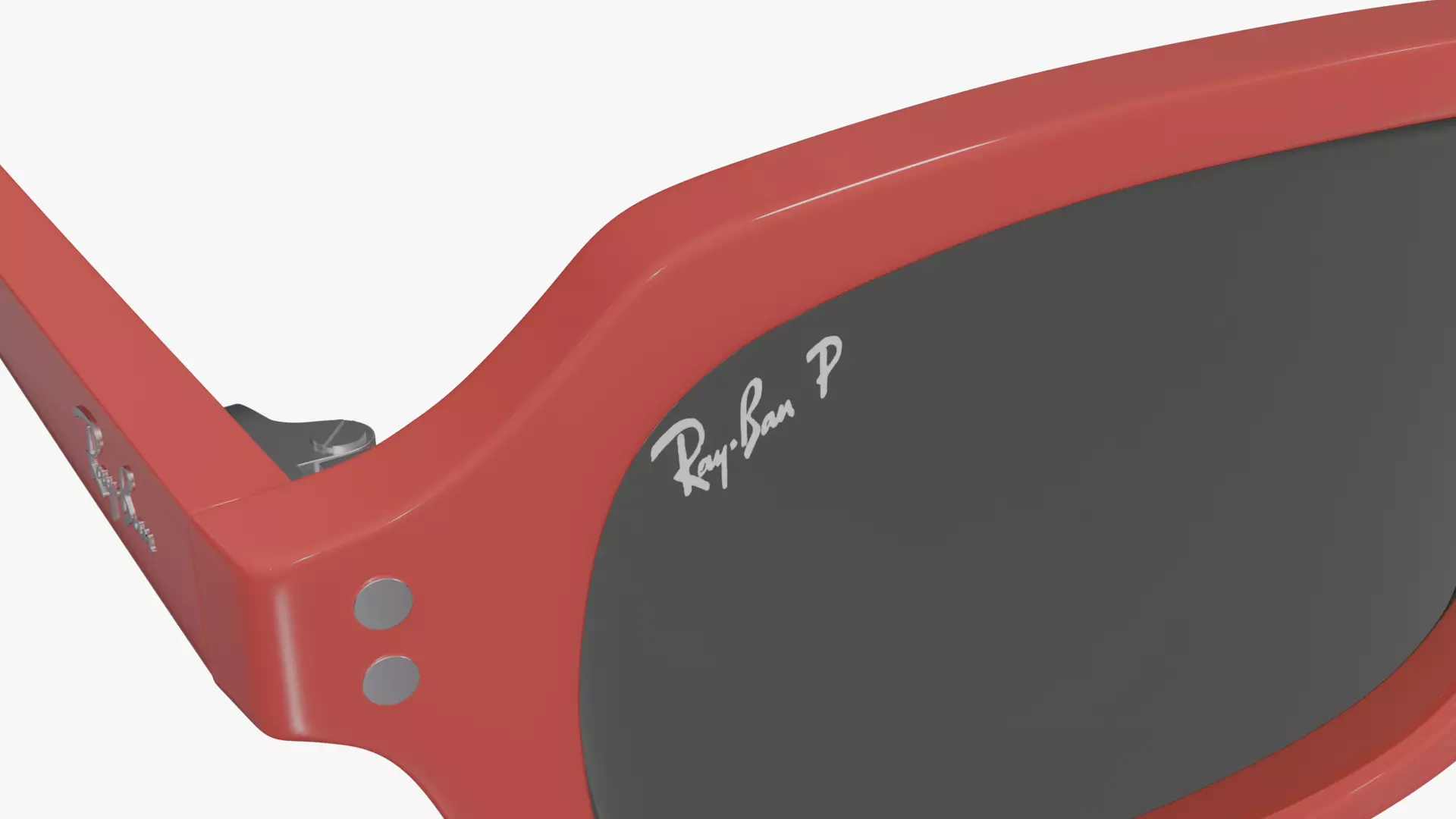 Ray Ban Zuri Bio Based Red Sunglasses 3D Model PBR Low-poly 3D model_3