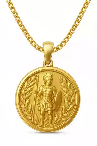 Coin Pendant STL 3D Model for 3D Printing - One Inch Pendant