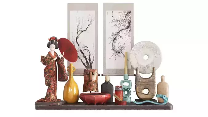 Asian Decor 3D model