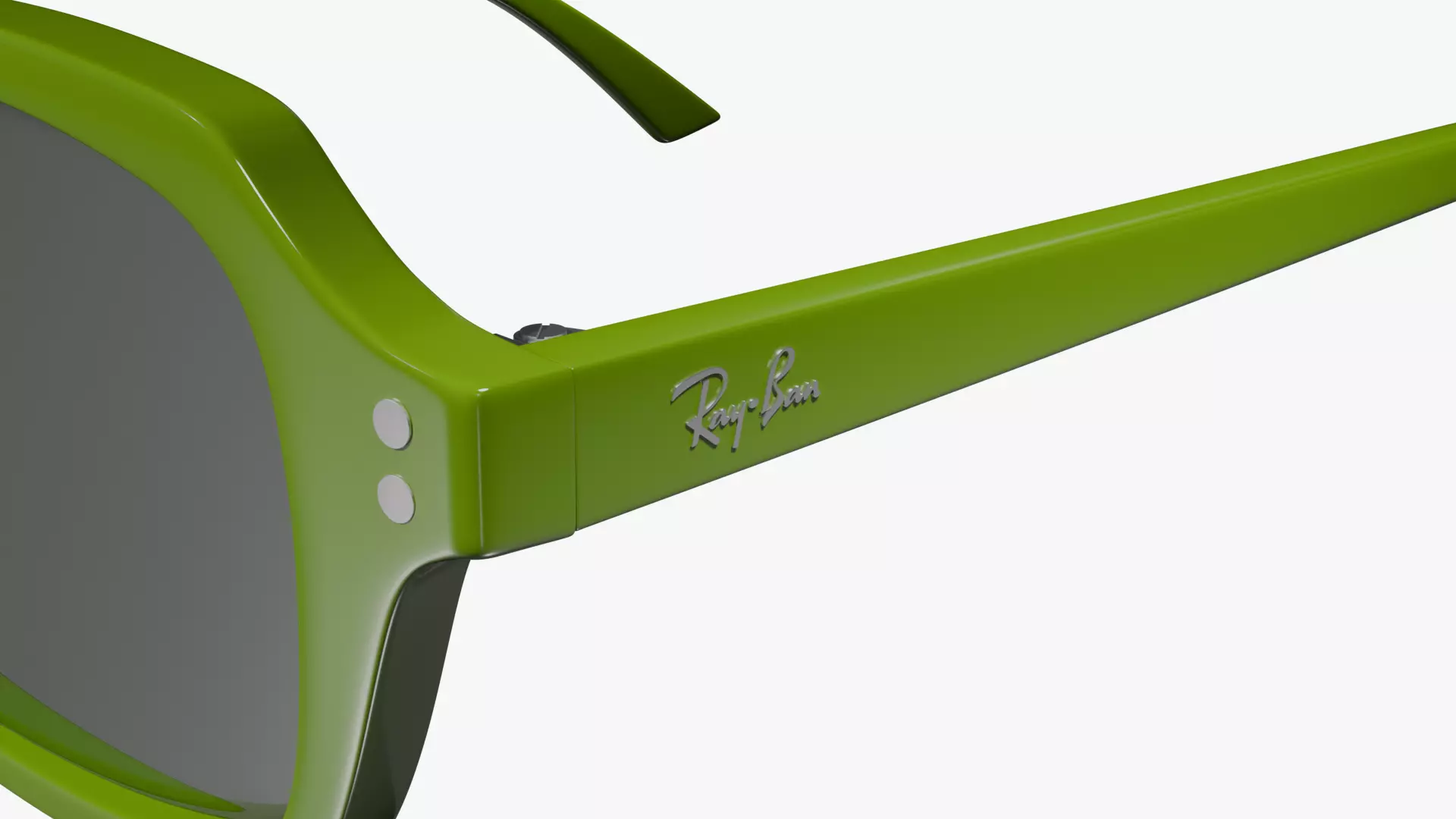 Ray Ban Zuri Bio Based Green Sunglasses 3D Model PBR Low-poly 3D model_6